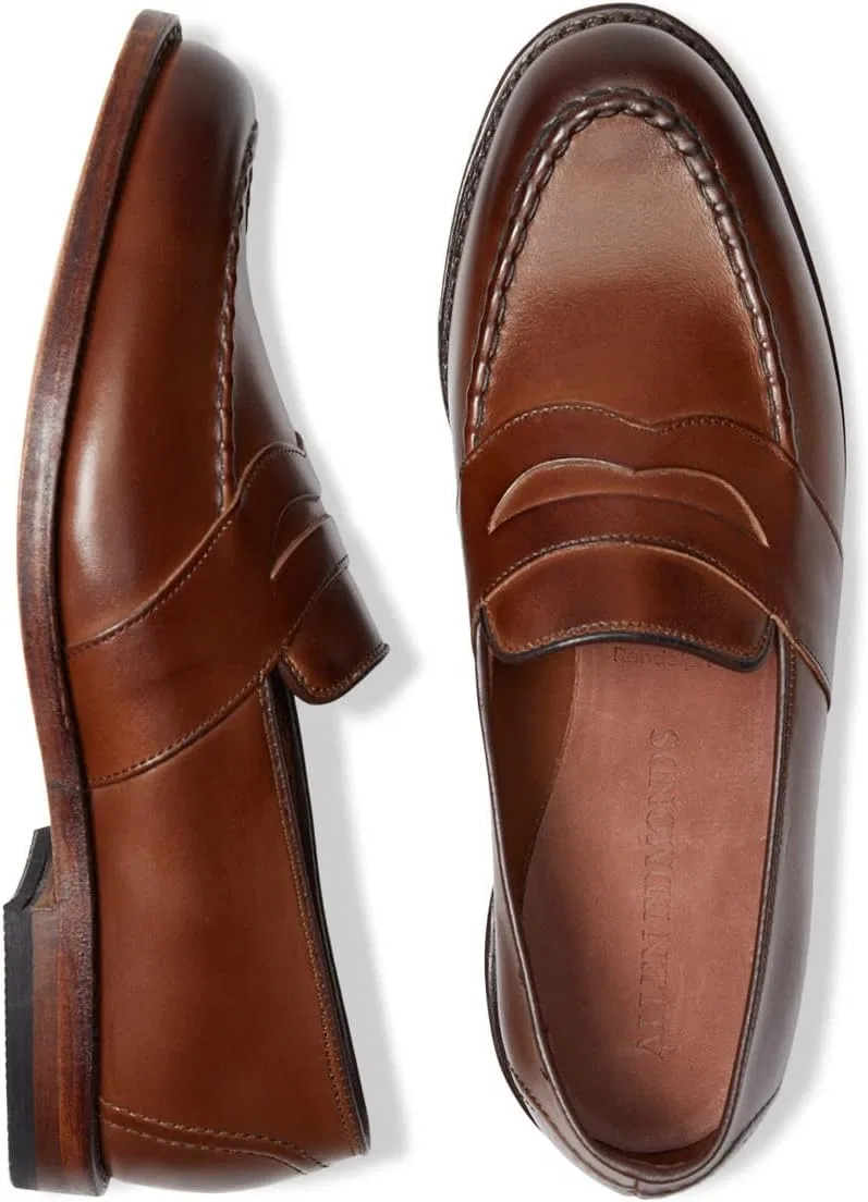 Лоферы из натуральной кожи Allen Edmonds, кофе — фото 2