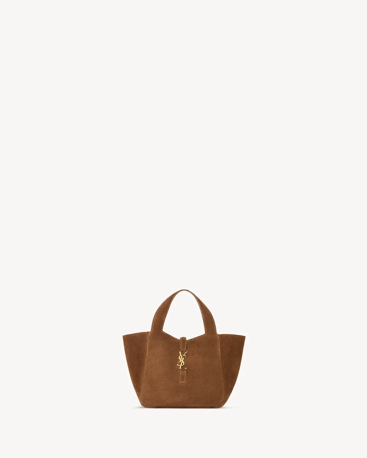 LE 5 À 7 BABY BEA из замши SAINT LAURENT, коричневый