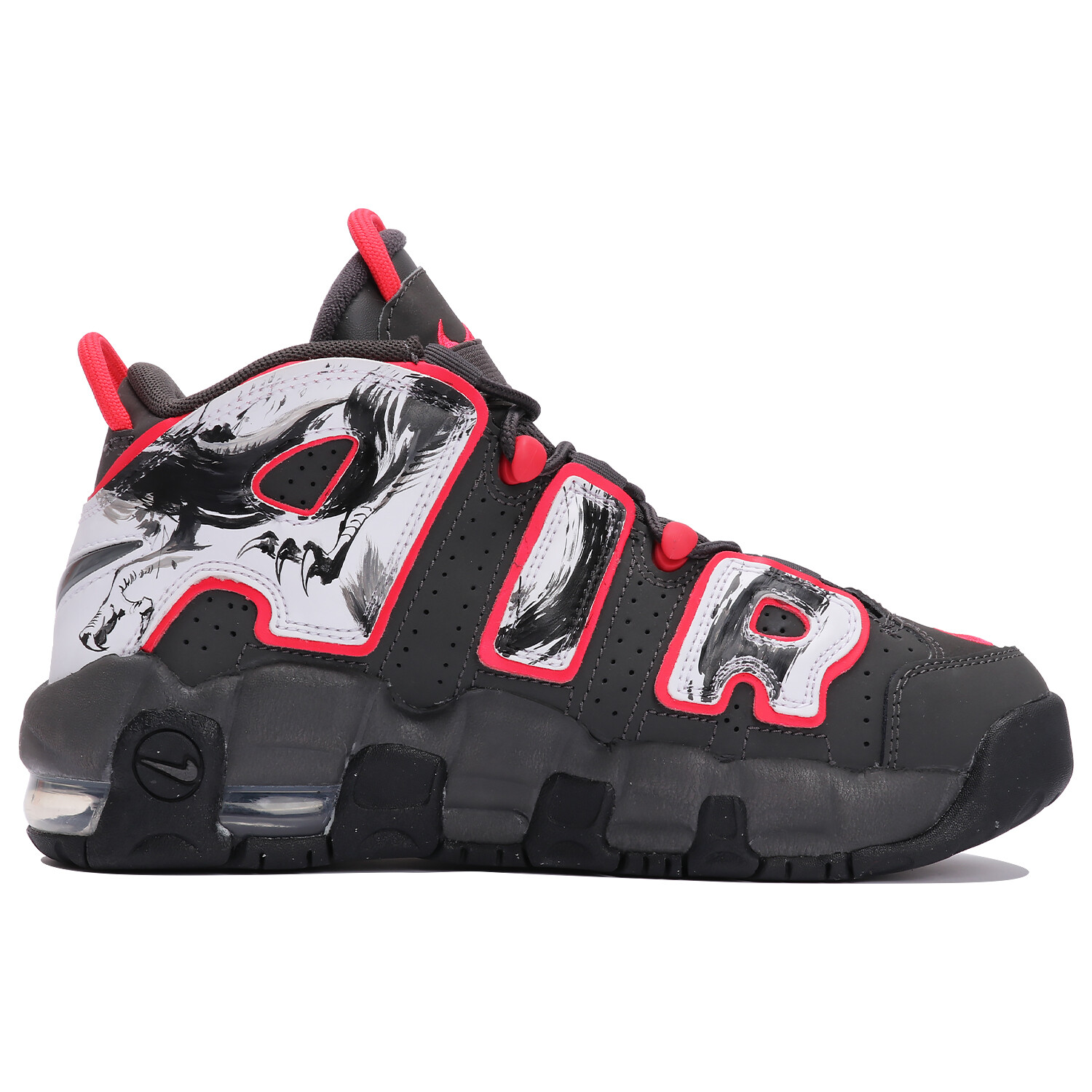 

Женские баскетбольные кроссовки Nike Air More Uptempo Vintage, Black/Dark Obsidian/Total Orange