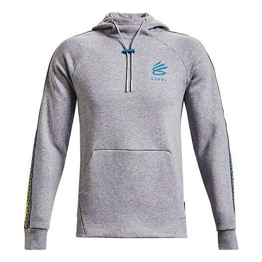 

Толстовка curry long sleeve hoodie 'grey blue' Under Armour, серый