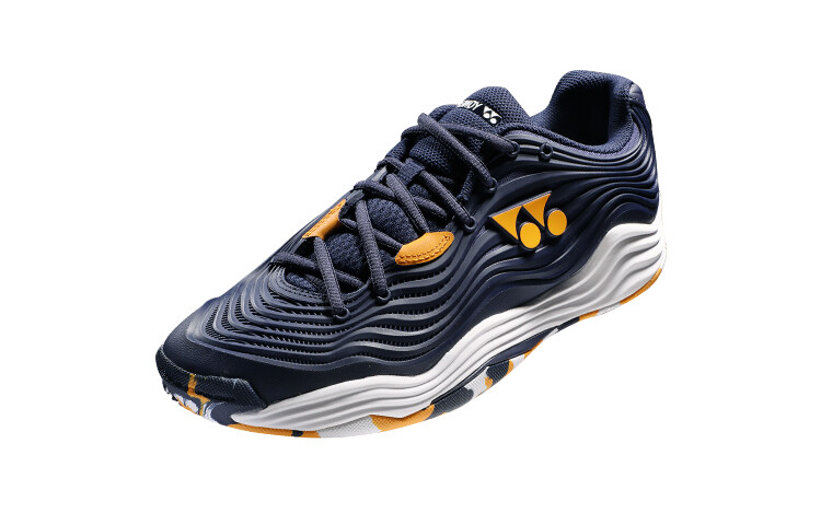 Кроссовки YONEX SHTF5 Tennis Shoes Unisex Low-top Navy Blue/orange, темно-синий — фото 3