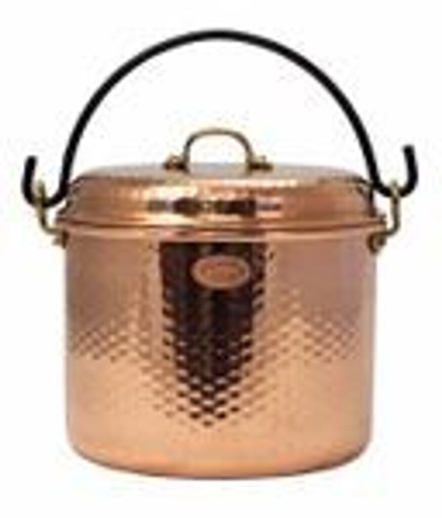 

Медная кастрюля "CopperGarden" ø24 см | 8 литров кованый с ручкой и крышкой