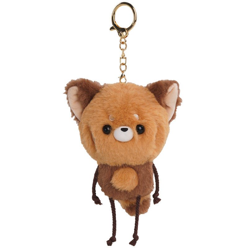 

Holding bamboo Плюшевый рюкзак среднего размера унисекс коричневый, Red Panda Ant Body Pendant