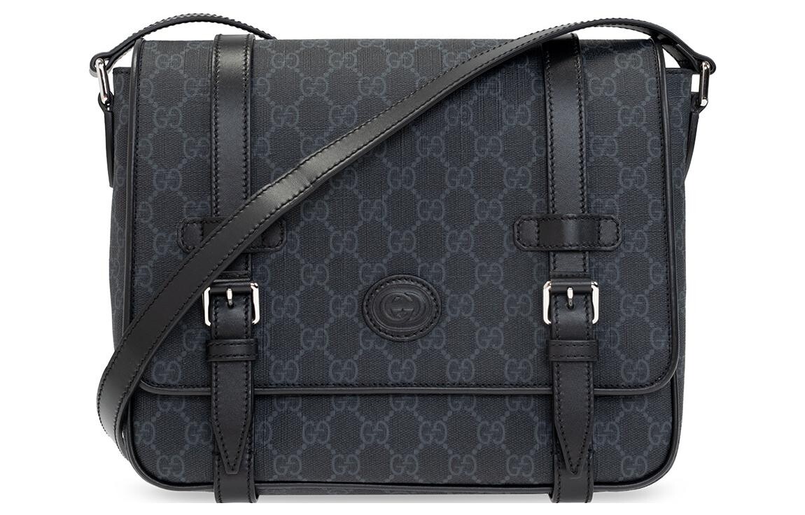 

Мужская сумка через плечо Gucci с принтом, серый