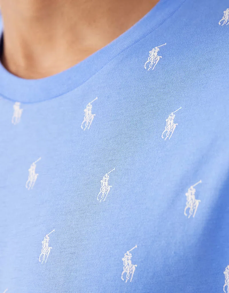 Футболка Polo Ralph Lauren с логотипом бренда, синий — фото 2