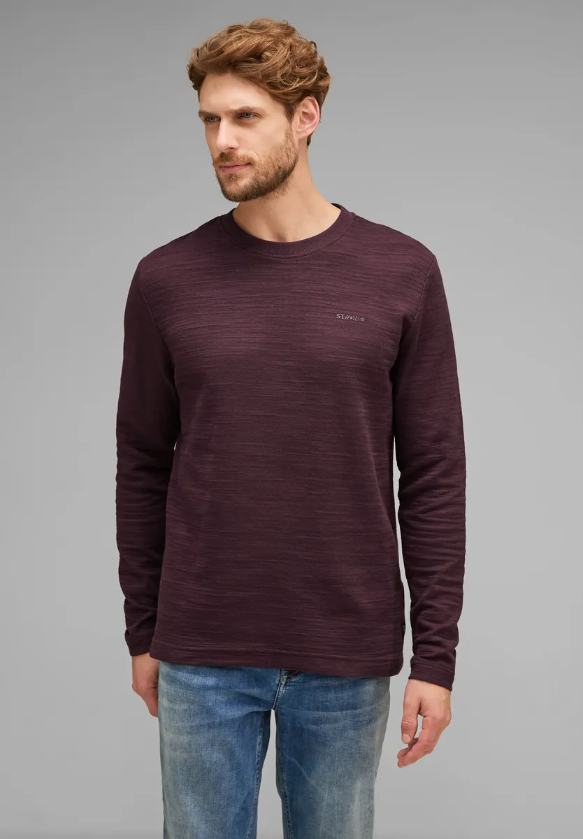 

STREET ONE MEN рубашка с длинными рукавами, меланжевого цвета, красный
