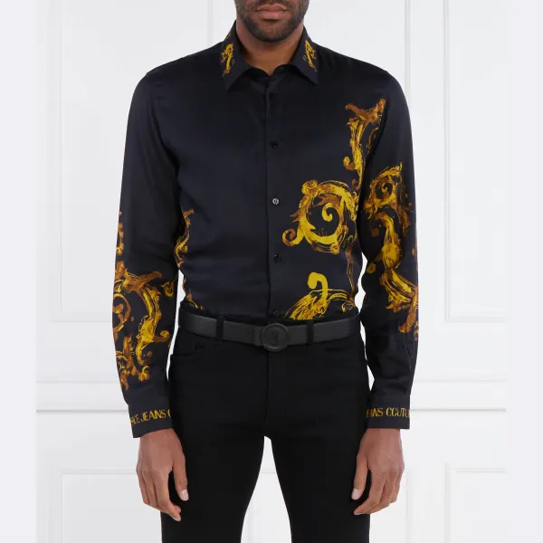 

Рубашка стандартного кроя Versace, черный
