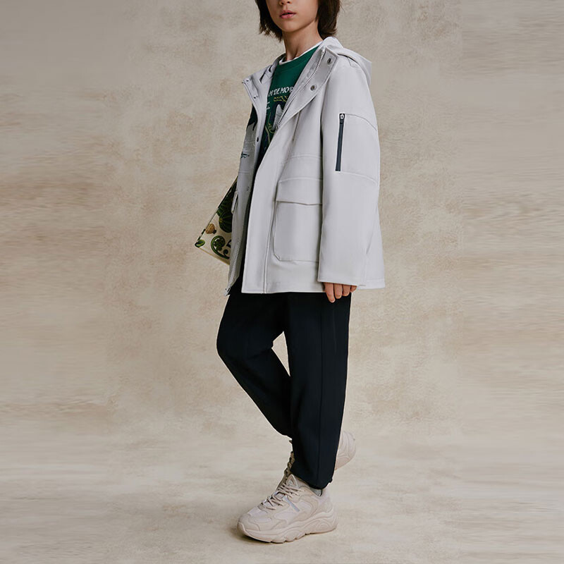 Детская куртка ФИЛА FILA, цвет Fog yarn gray — фото 2