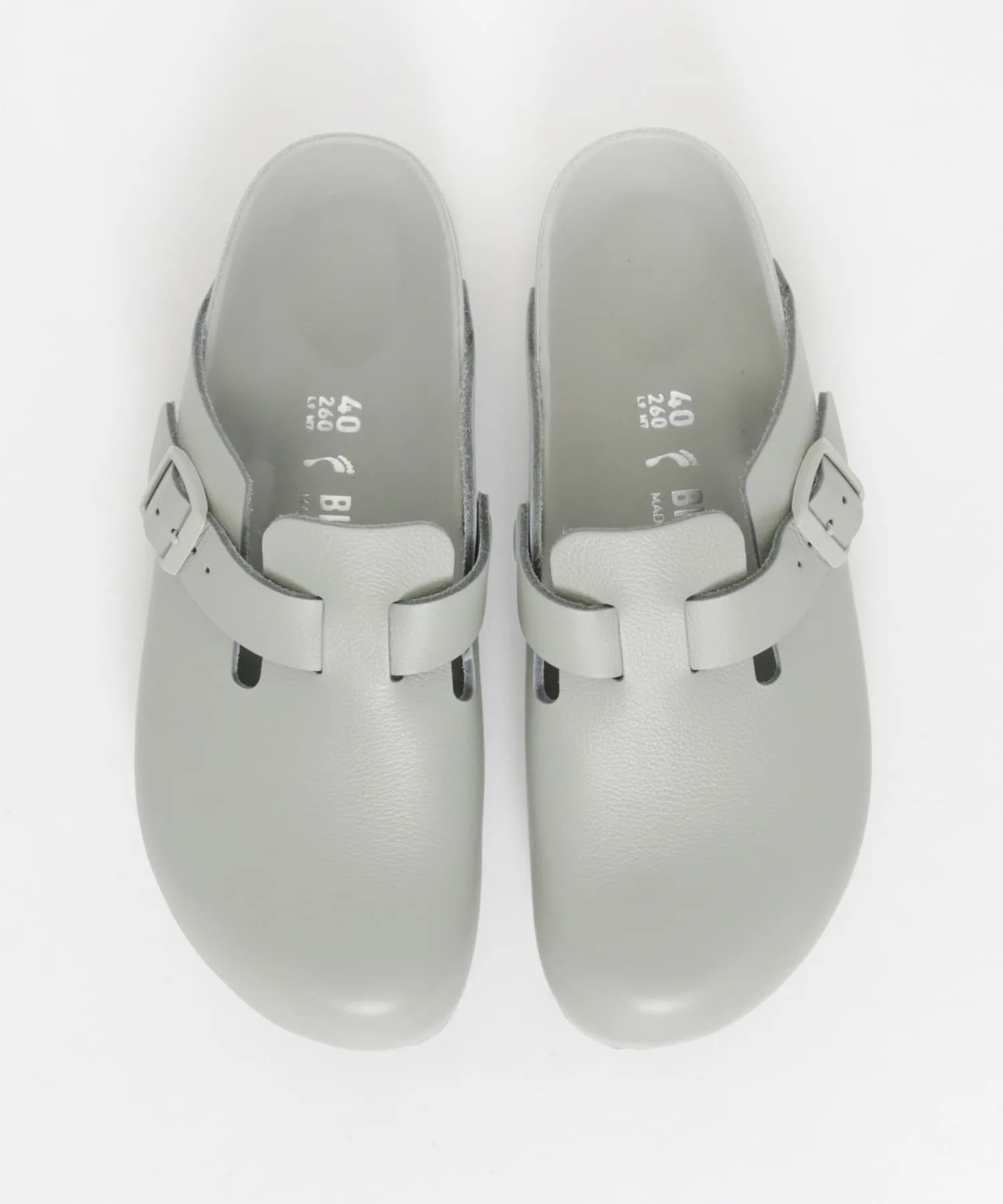 Мужские сандалии BIRKENSTOCK BOSTON из натуральной кожи серые — фото 3