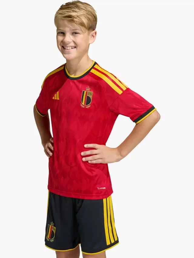 Детская домашняя футболка сборной Бельгии №26, красная/золотая adidas