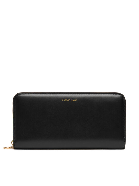 

Большой женский кошелек Ck Large Zip Around LV04F1093G Calvin Klein, чёрный