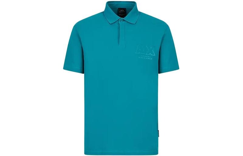 

Рубашка поло мужская небесно-голубая Armani Exchange, голубой