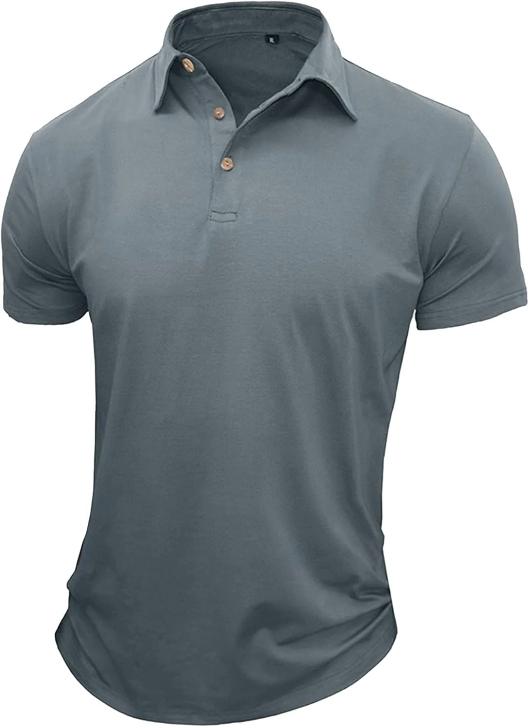 

Мужская однотонная поло Slim Fit из хлопка Maiyifu-GJ