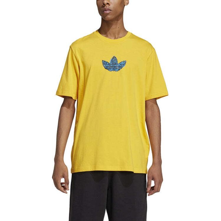 Футболка с логотипом Adidas Trefoil Adidas Originals, желтый — фото 2
