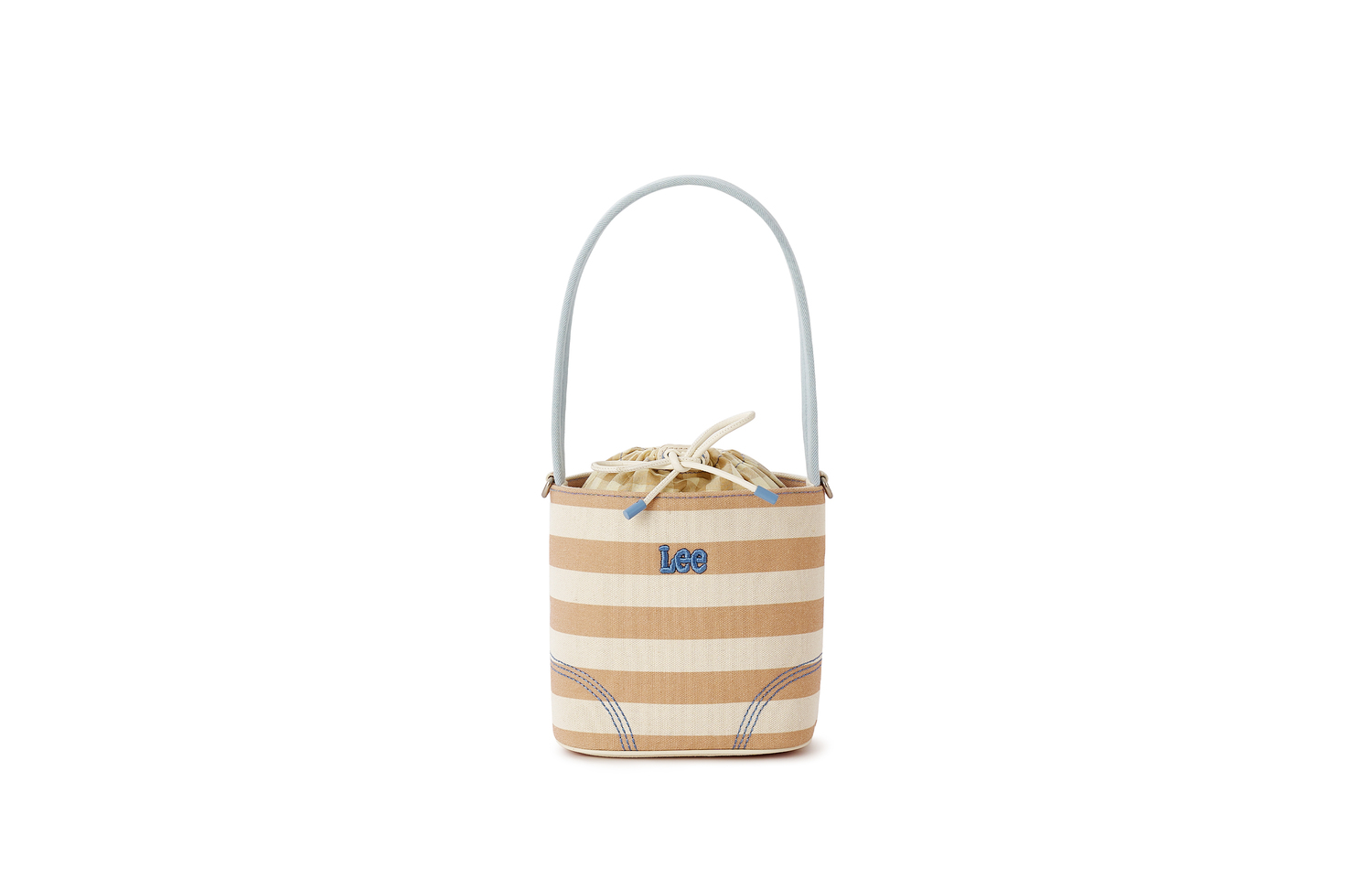 

Lee Тканевая цветочная корзинка, Brown White Stripes
