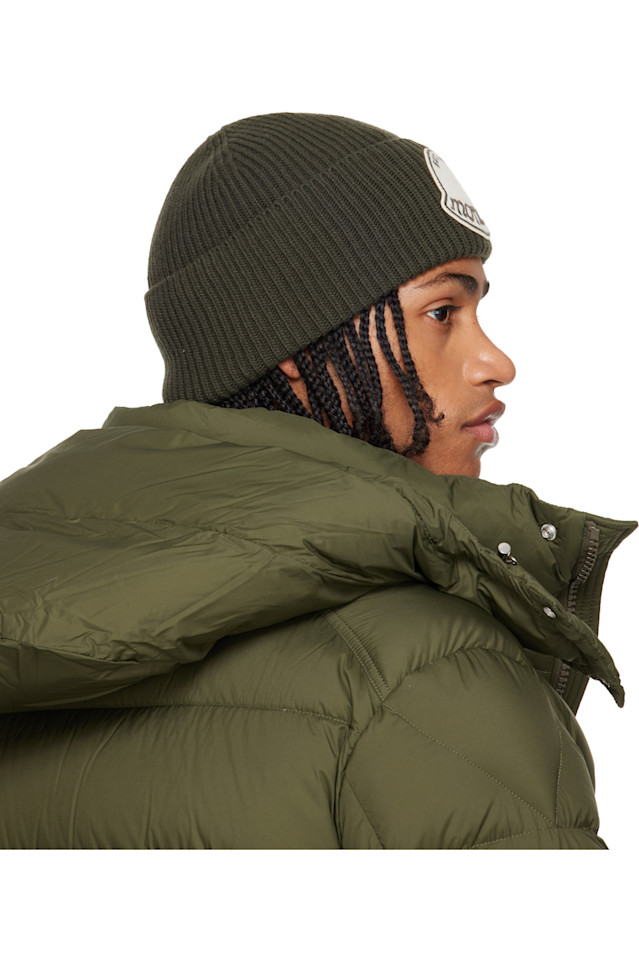 Moncler Зеленая шапка из натуральной шерсти — фото 3
