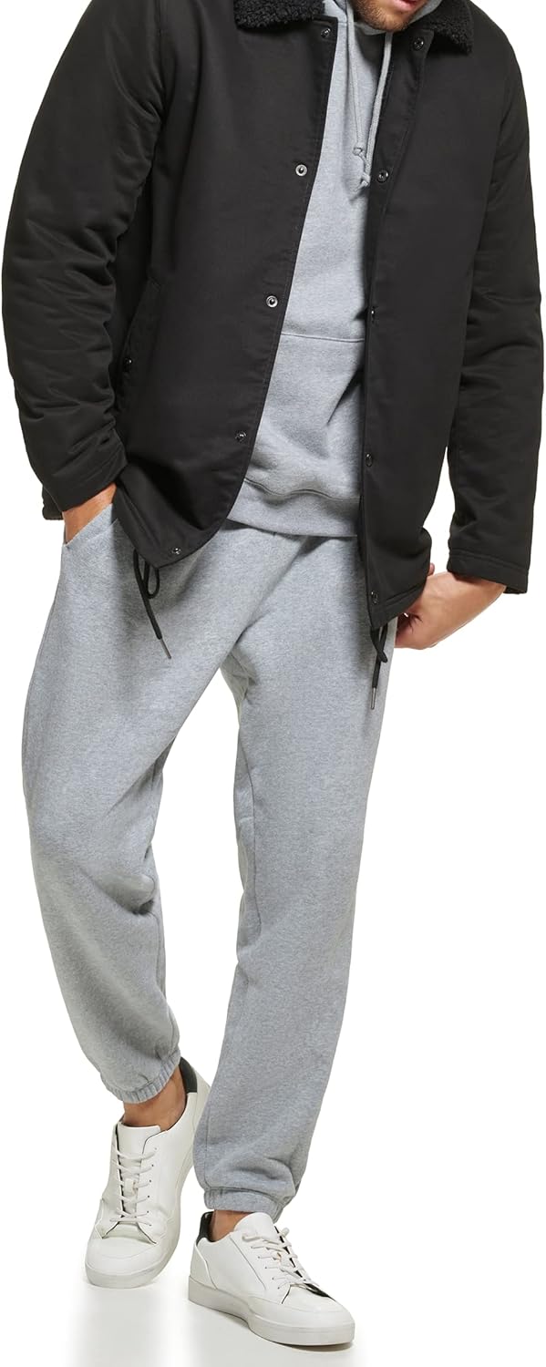 Мужская спортивная куртка Calvin Klein из хлопка с подкладкой из шерпы, Coach Black — фото 3