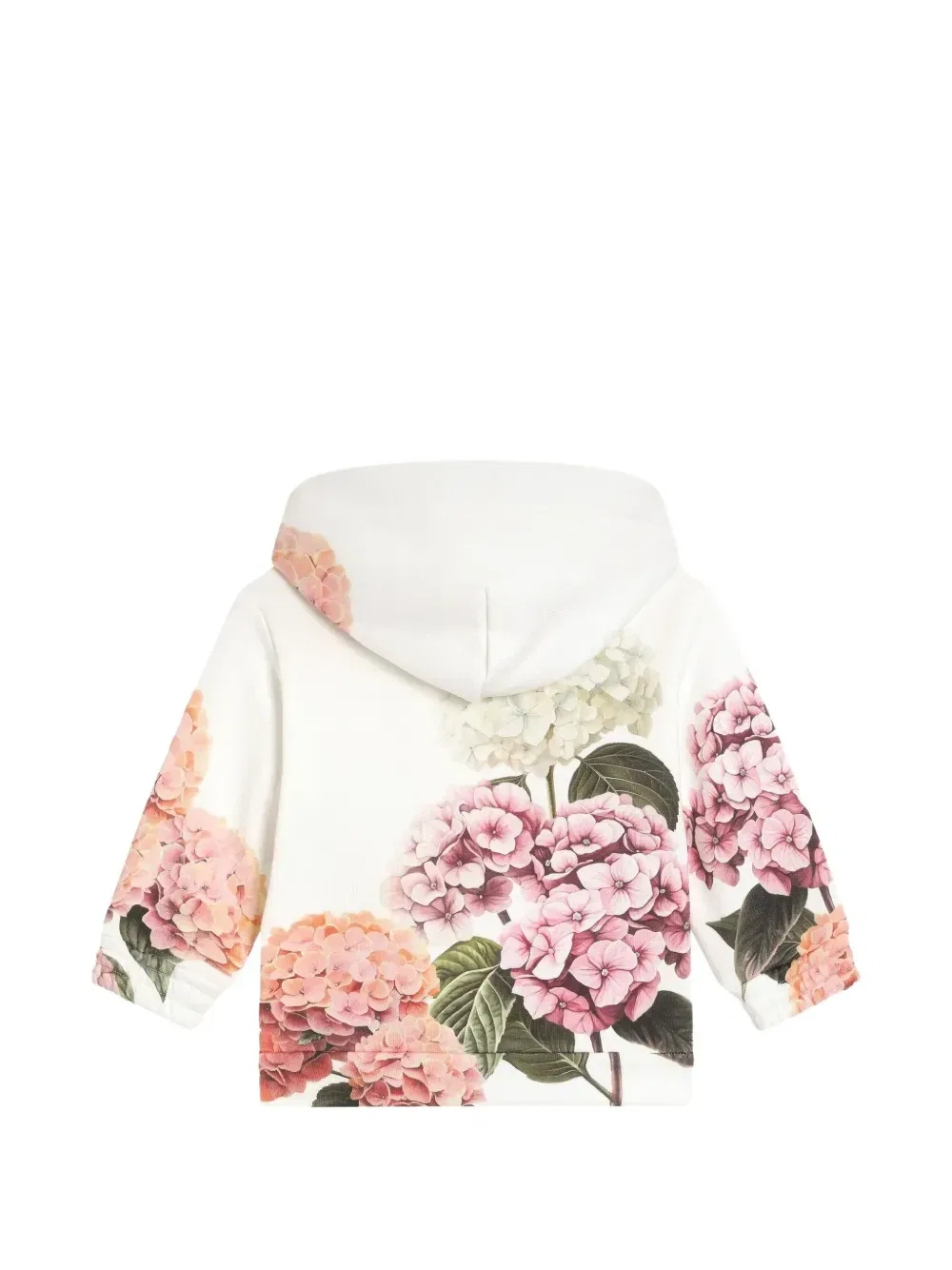 Толстовка с капюшоном и принтом Hydrangea Dolce & Gabbana Kids, белый — фото 2