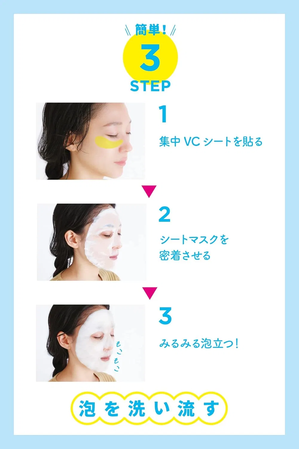 Тканевая маска RITZ — Fluffy VC Foam Mask, 1 лист, с витамином C и CICA — фото 4