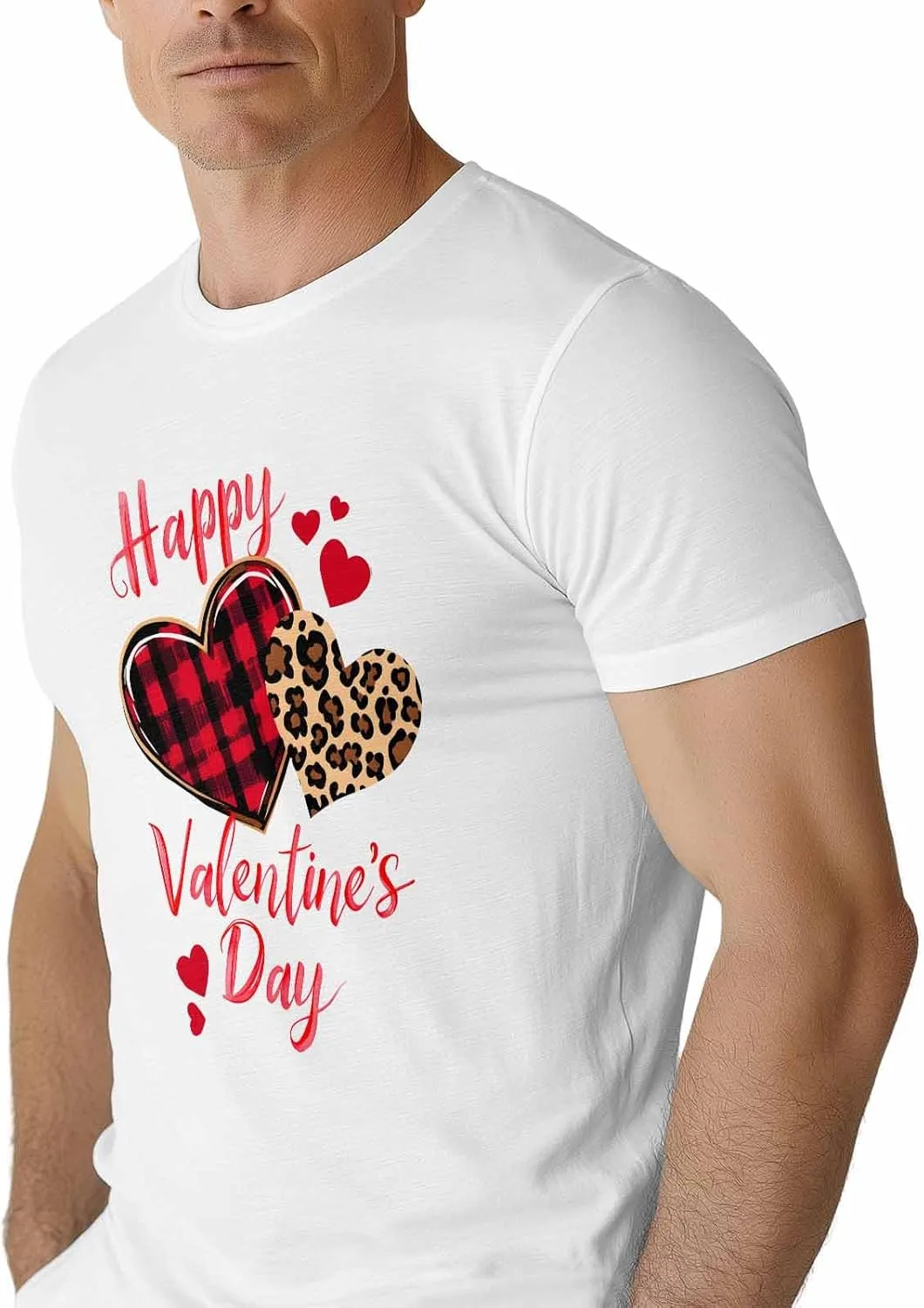 

Футболка мужская Happy Valentine's Day, короткий рукав, принт Love Heart NITBANLA