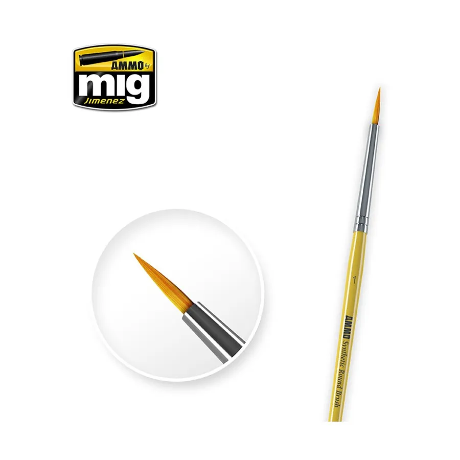 

1 синтетическая круглая кисть, Brushes (AMMO by Mig Jimenez)