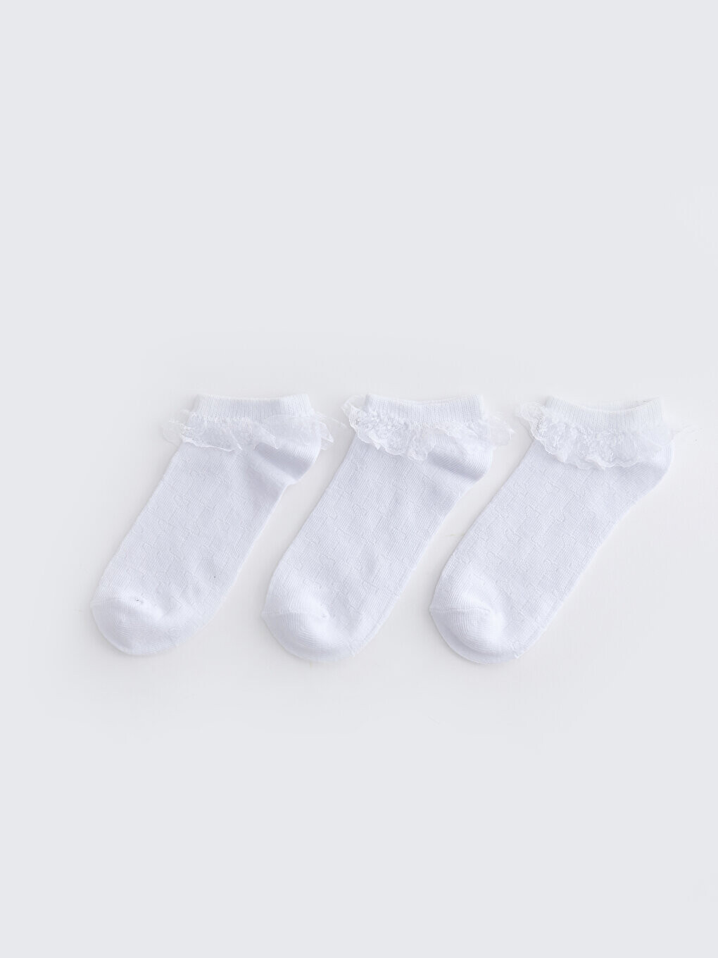 

Носки-пинетки для девочек, 3 предмета, с выкройкой LCW Kids, ярко-белый