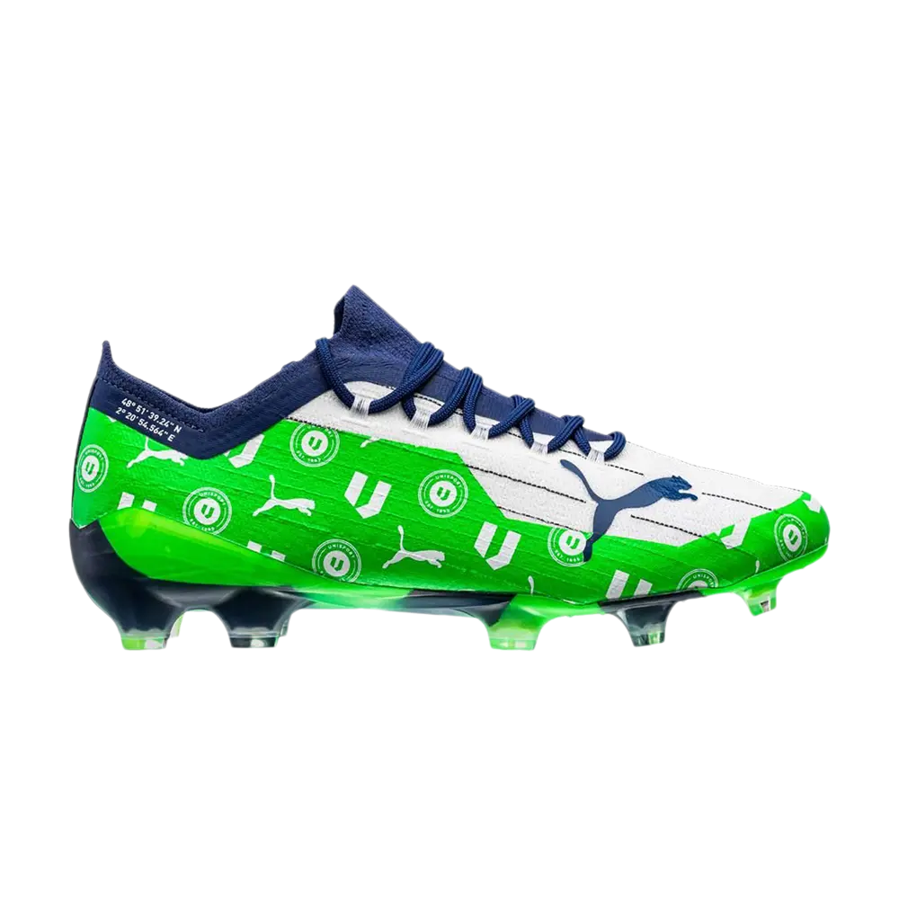 Кроссовки Unisport x Ultra 1.1 FG AG Puma, зеленый