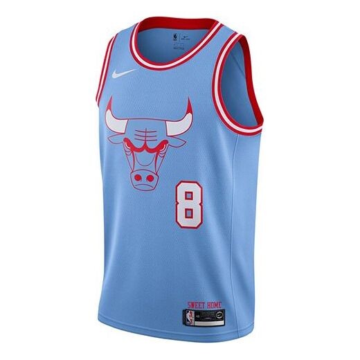 

Спортивная футболка nba city limited jersey sw fan edition 2019-2020 season chicago bulls zach lavine no. 8 blue Nike, синий