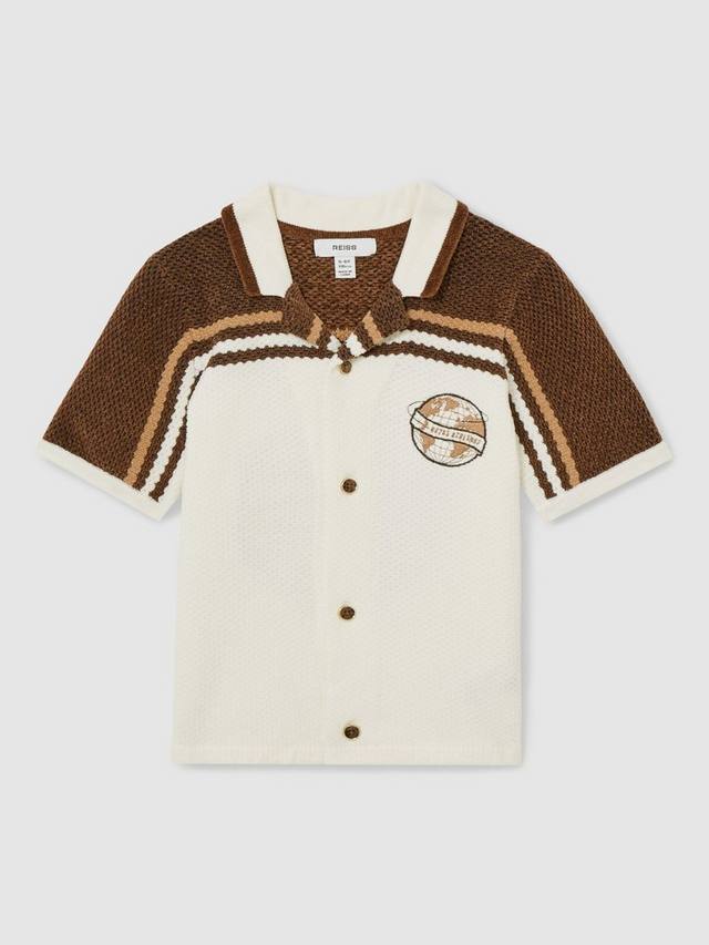 

Детская футболка Mitchell Globe Reiss, Br/Taupe/White