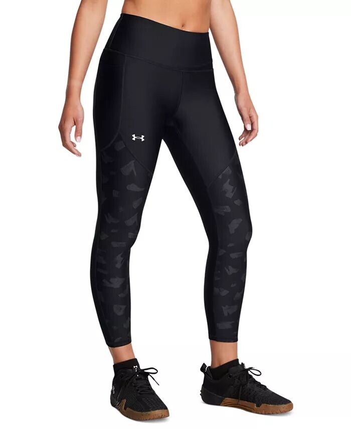 

Женские леггинсы до щиколотки с принтом UA Tech Under Armour, черный