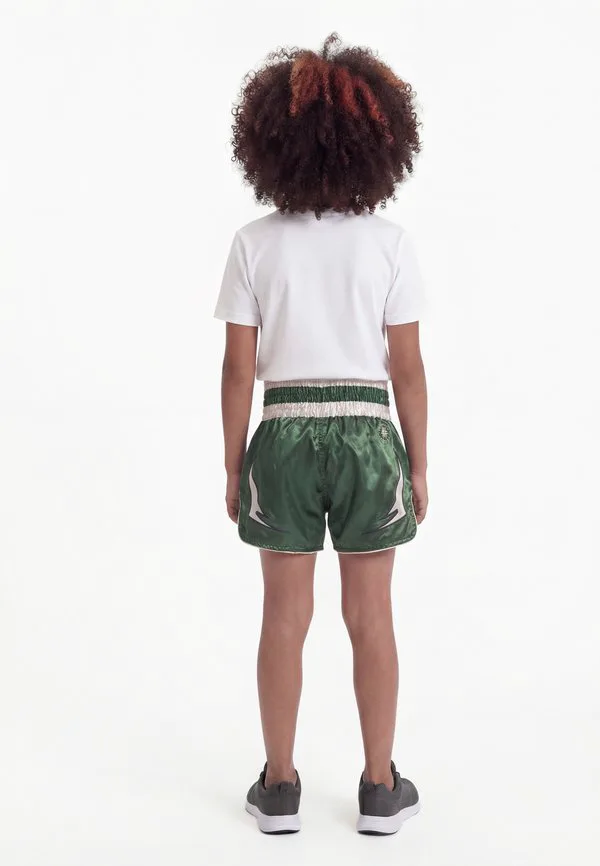 Спортивные шорты унисекс для тайского бокса inferno. Venum, Forest Green/Off White — фото 2