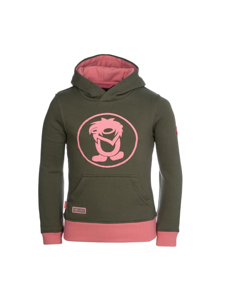 

Пуловер Trollkids Troll, цвет dusky olive/pink