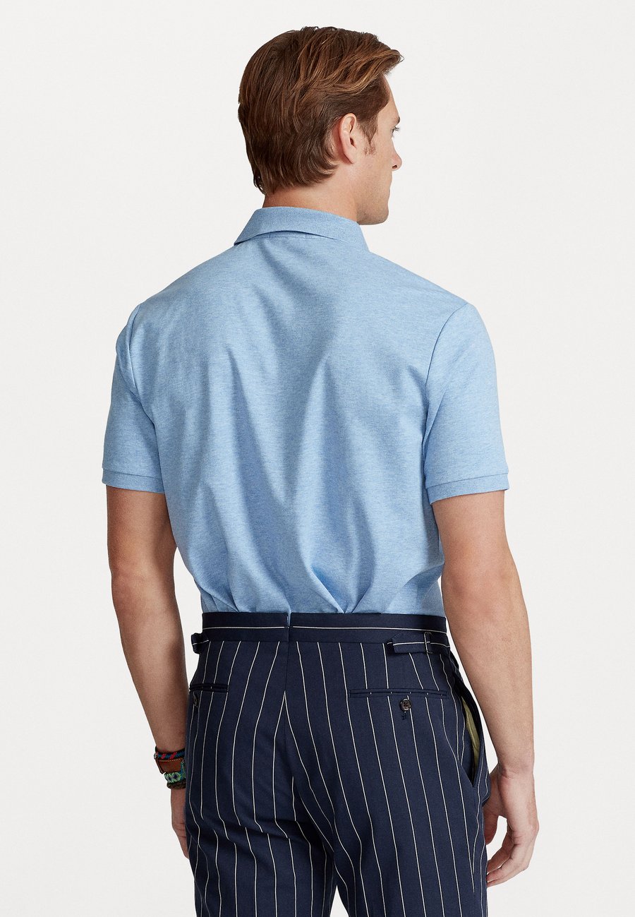 Поло Polo Ralph Lauren CUSTOM SLIM FIT SOFT COTTON POLO SHIRT, Hellblau/Blue — фото 3