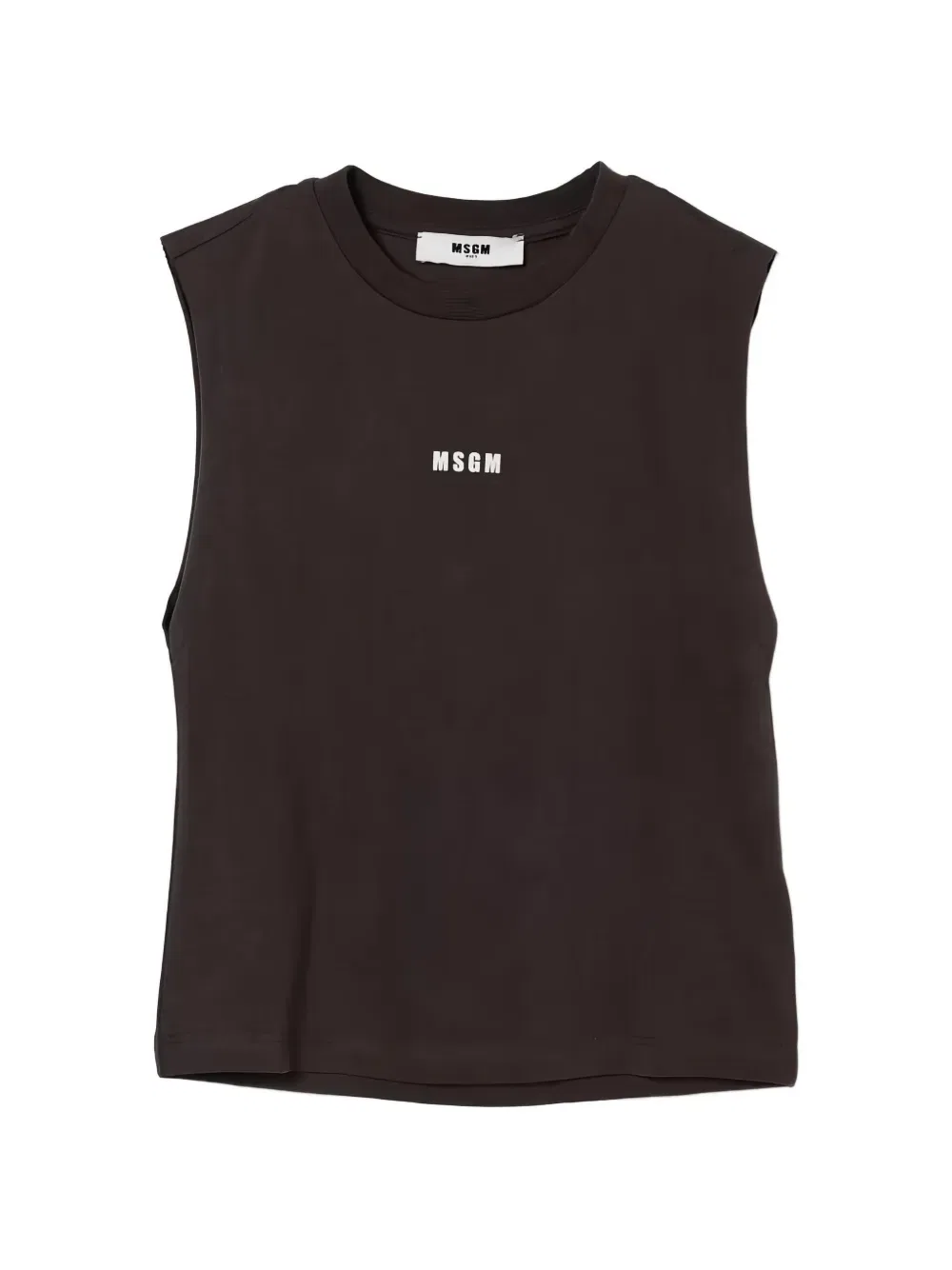 Топ без рукавов с логотипом Msgm Kids, серый