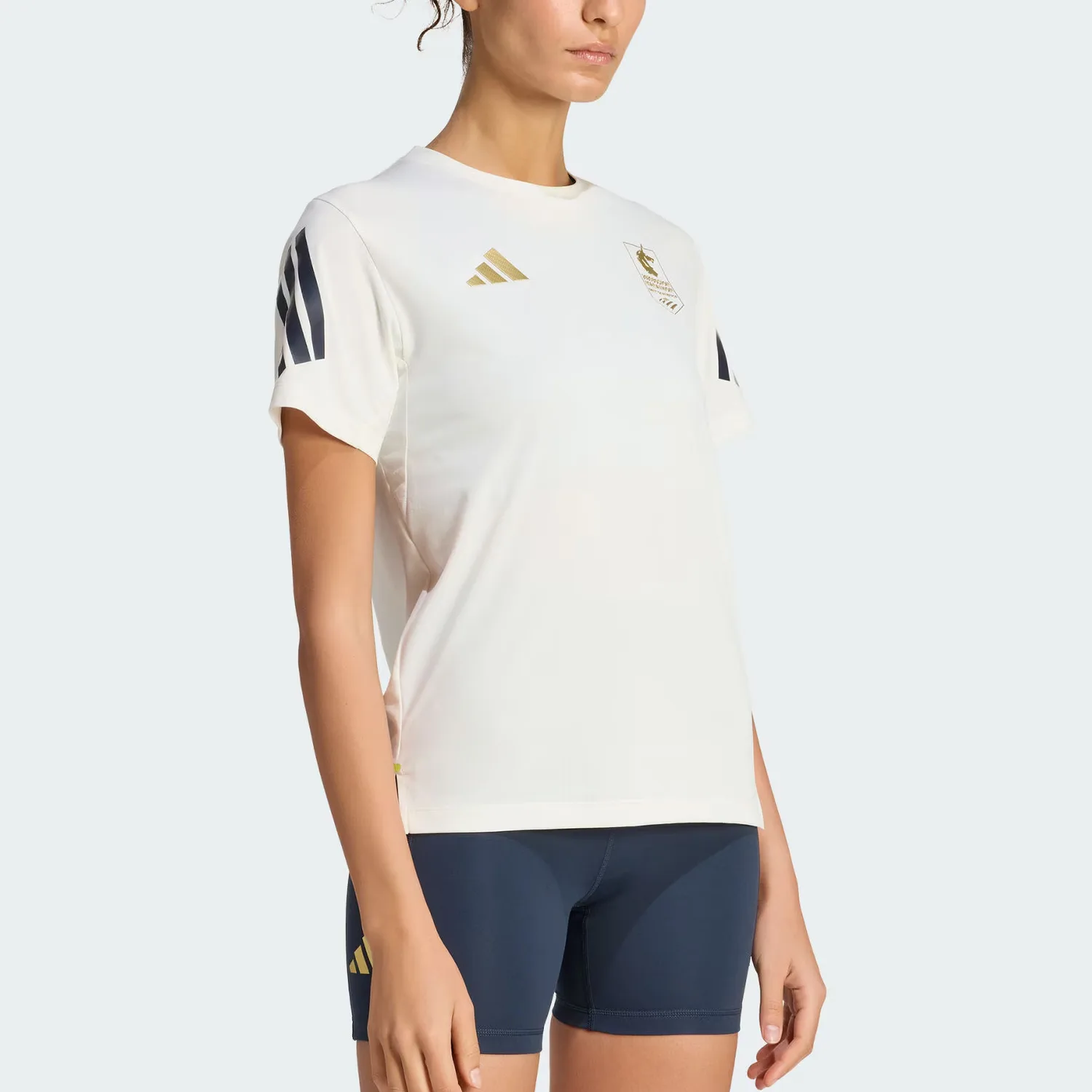Футболка для бега Marathon женская Adidas, Jade White/Black — фото 4