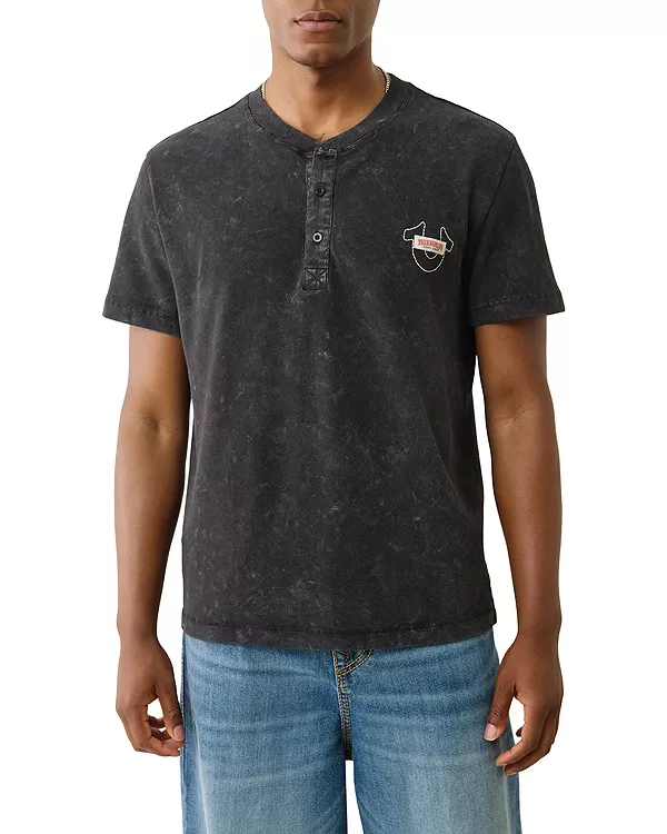 

Рубашка-Поло с коротким рукавом из пике True Religion, черный