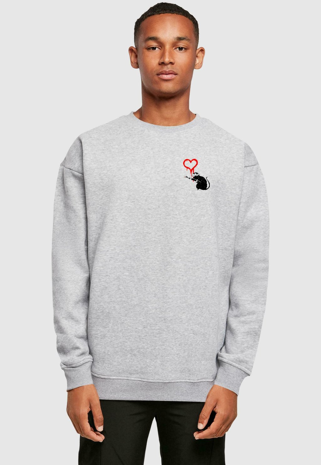 

Толстовка BANKSY - LOVE RAT CREWNECK Merchcode, серый