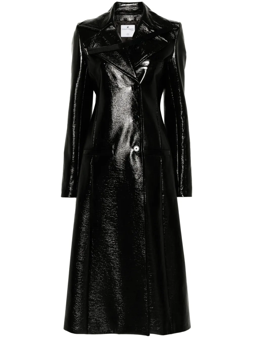 

Тренч Heritage Vinyl из искусственной кожи Courrèges, черный