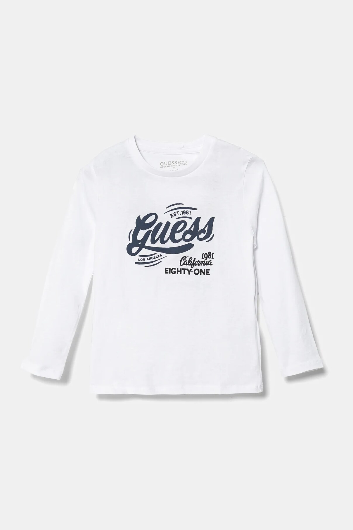 

Хлопок длинный рукав детский Guess, белый