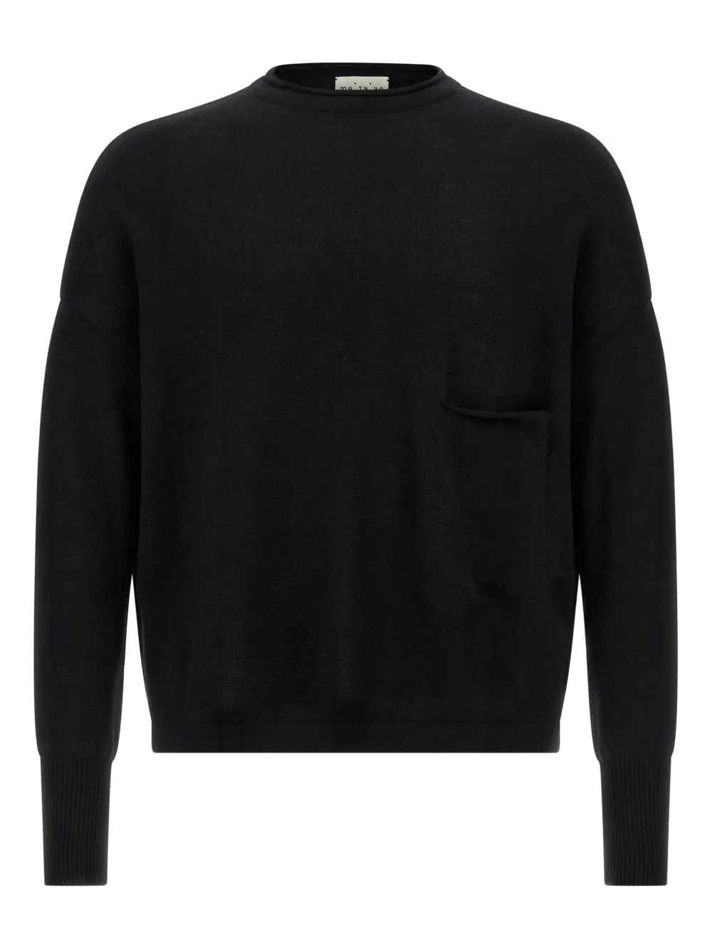 

Шерстяной свитер с карманом Ma'Ry'Ya, черный