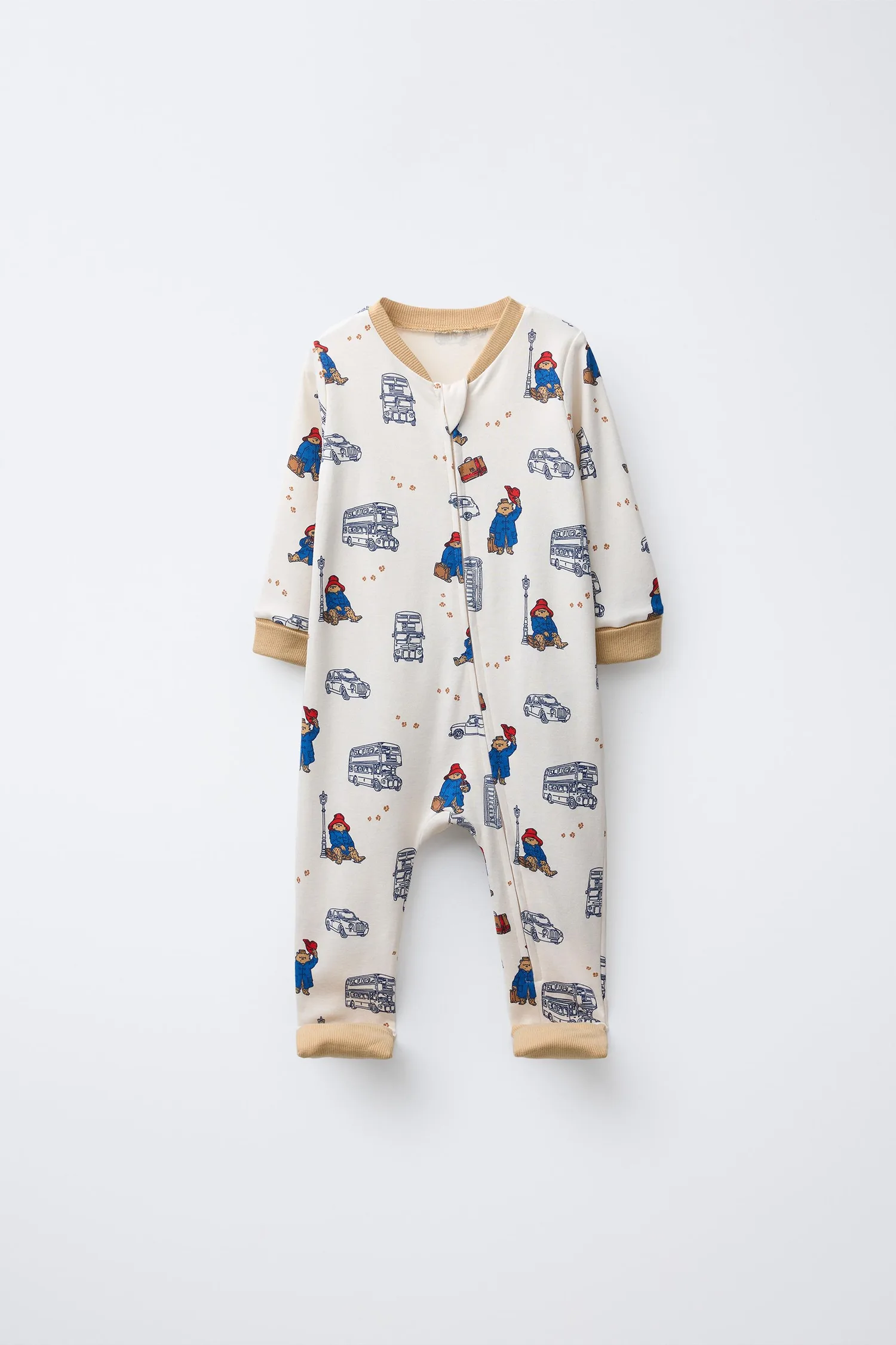 Спальный комбинезон paddington с трансформируемыми ногами Zara, экрю