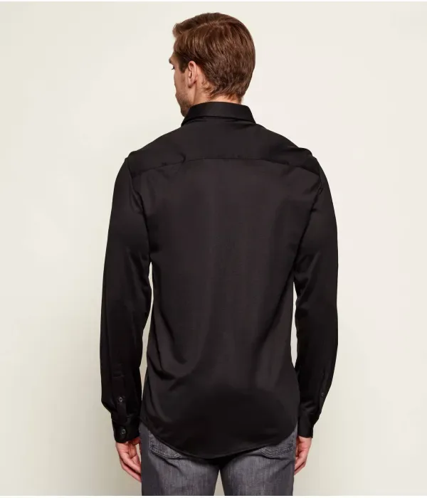 Рубашка slim fit Emporio Armani, черный — фото 4