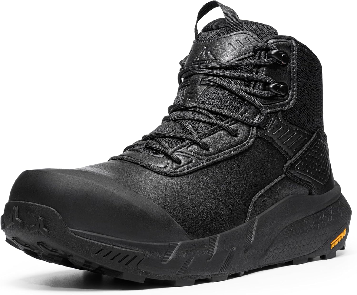 

Ботинки NORTIV 8 с композитным носком для мужчин - водонепроницаемые, легкие, противоскользящие, соответствующие стандартам безопасности ASTM F2412-24 и ASTM F2913-24, для работы на складах и строительства, с технологией VaporGuard-Nano, черный