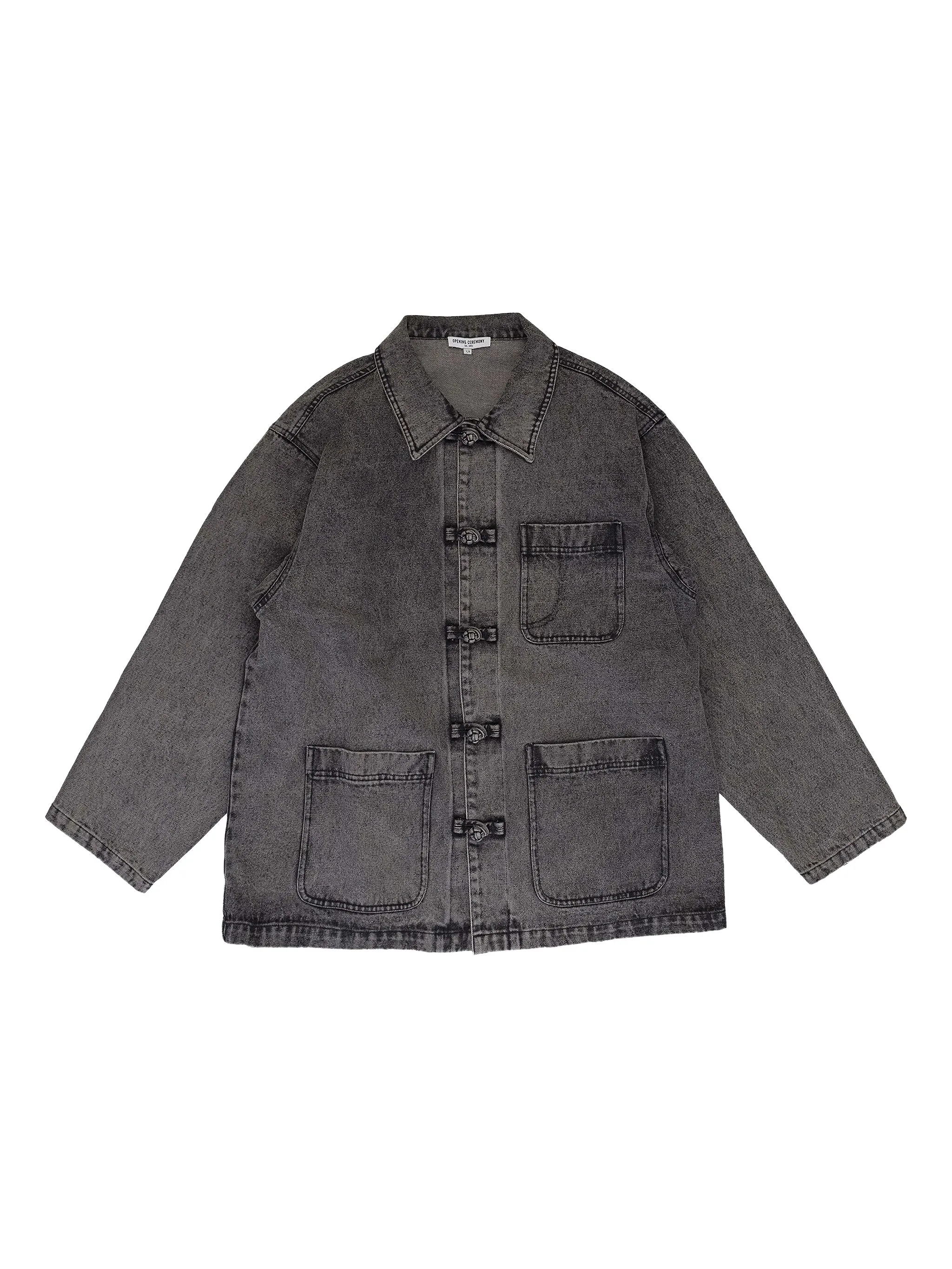 

Джинсовая куртка с перекрученной деталью Opening Ceremony, серый