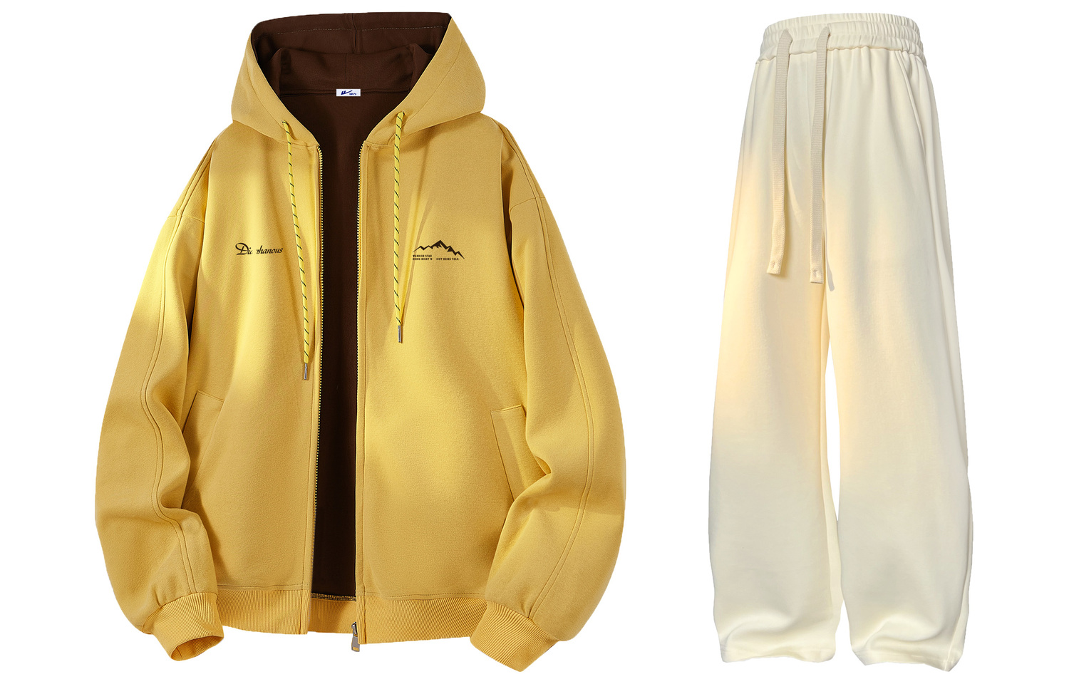 

Коллекция Huichao Cloud Canvas, повседневная спортивная одежда унисекс WARRIOR, желтый+оранжевый (heavyweight upgraded)