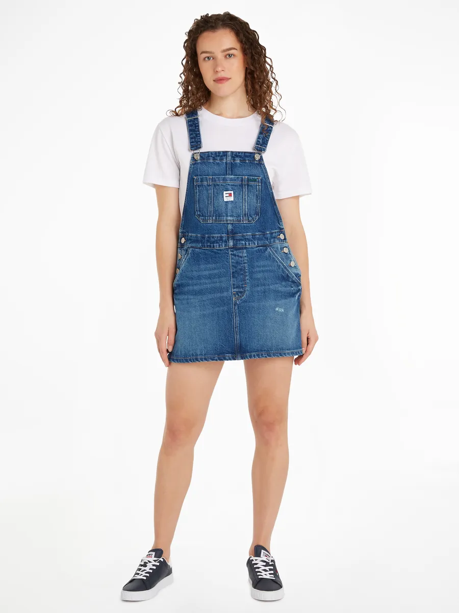 

Платье-комбинезон Tommy Jeans "DUNGAREE DENIM DRESS CH6138", с флагом Tommy Jeans, джинсовый