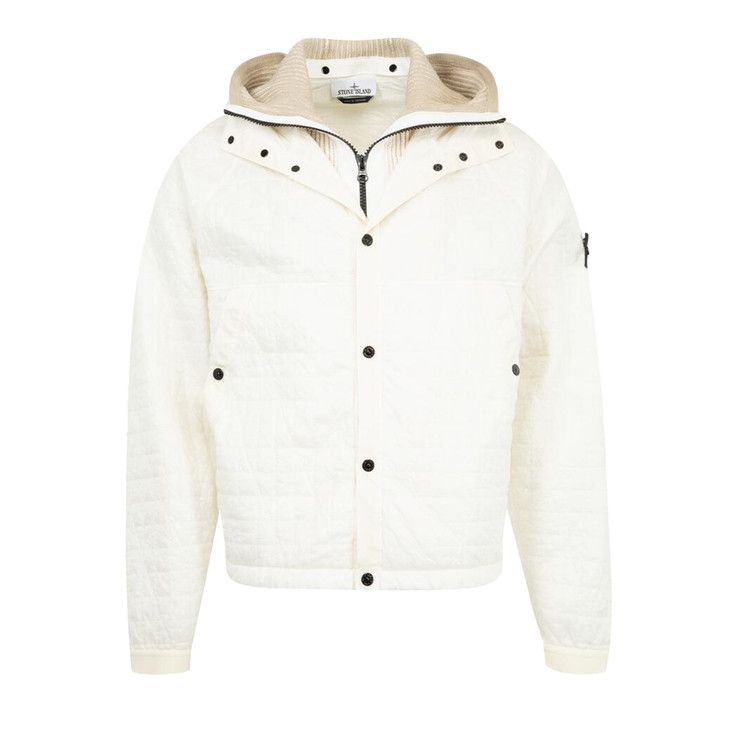 

Куртка Stone Island Padded Logo Motif Hooded Jacket, Ivory