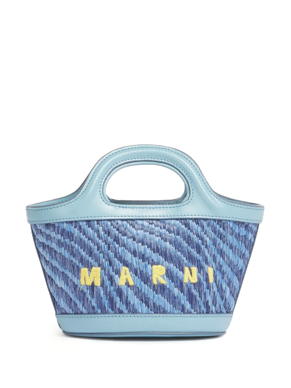 Сумка-тоут с вышитым логотипом Marni, синий