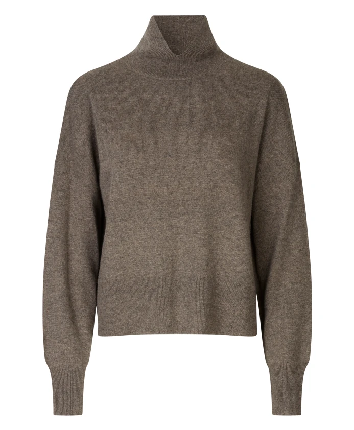 

Свитер с высоким воротником, цвет крокодиловой кожи. Samsã¸E Samsã¸E, коричневый