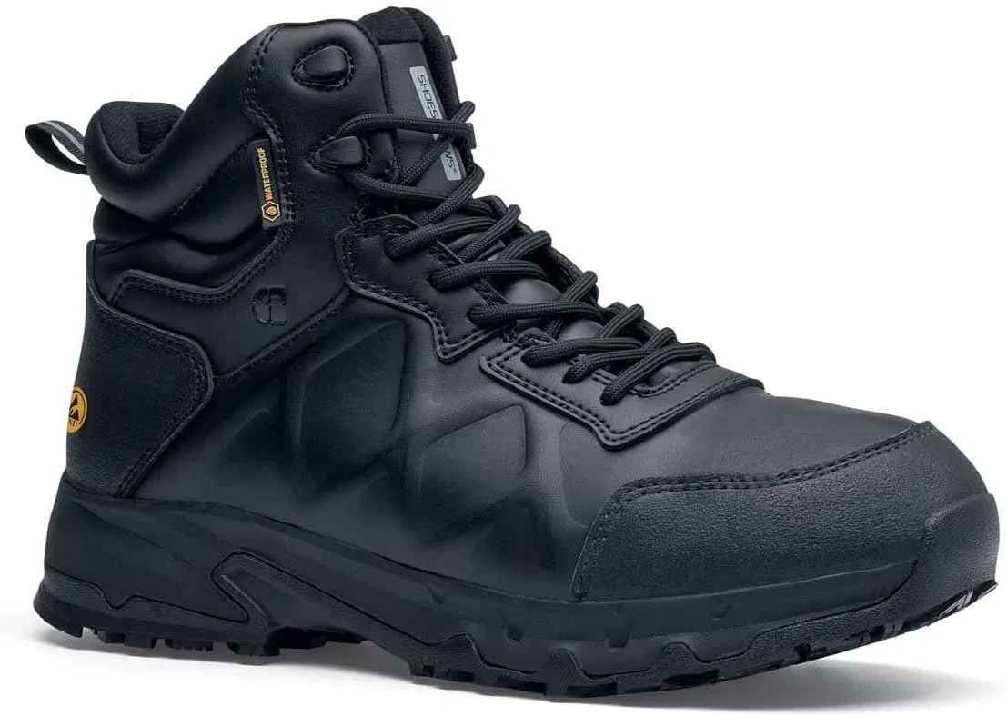 Ботинки Crews Callan MID O2 SRC CI HI ESD Hiker Shoe с кожаным верхом, водонепроницаемые для сухих ног и чрезвычайно нескользящей подошвой Shoes for Crews, Black